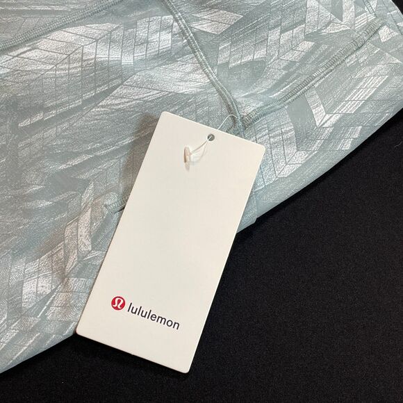~ NEW! Sz 4 Lululemon Swift Speed High-Rise Crop, 21" Light Gray Green Blue Lulu - Picture 13 of 16